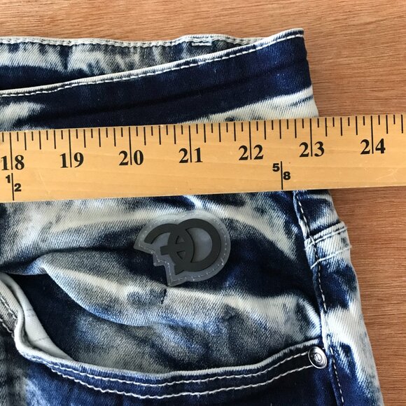 Frost Originals Patchwork Jeans Men 46x33 Blue Mid Rise Distressed Grunge Skater - Picture 13 of 14